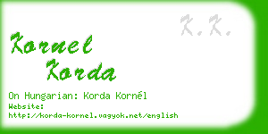 kornel korda business card